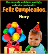 GIF Meme de Niño Feliz Cumpleaños Nory